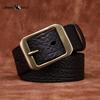 Retro Embossed Cowhide Leather Belt Men's Genuine Leather Trendy Versatile Casual Jeans Belt