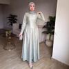Middle East Arabian Women's Spring New Design Sense Pendulum Lace-up Slim Dress Long Dress