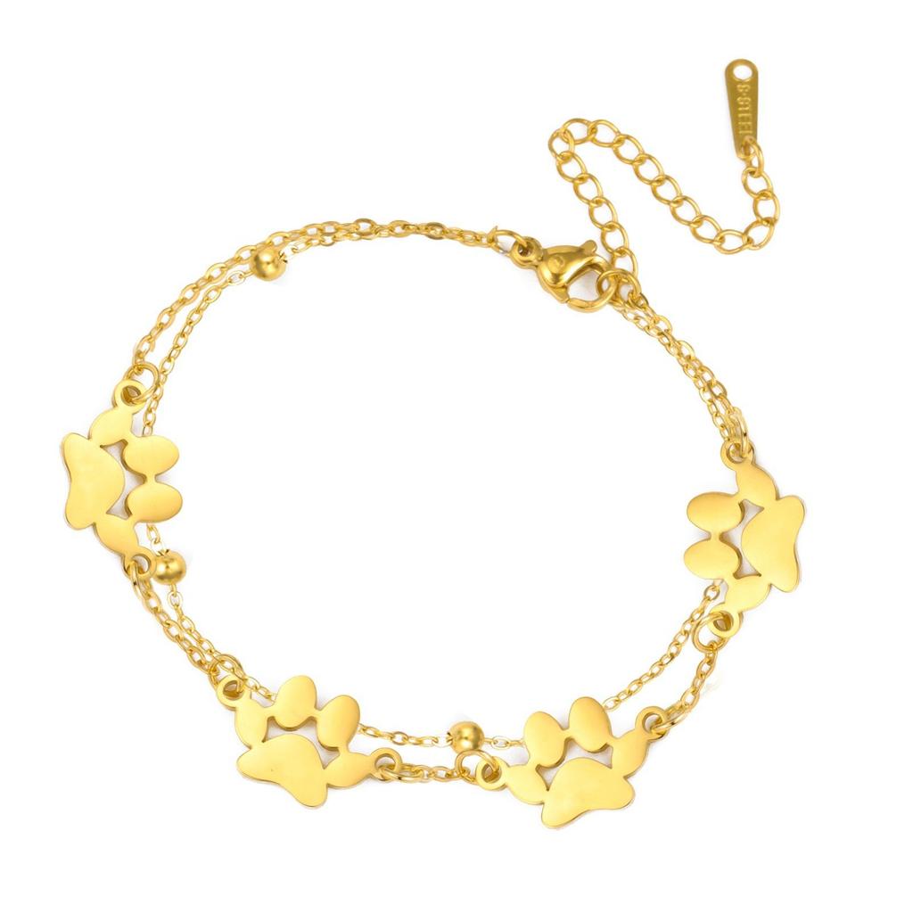 Pet Cat Dog Hip Hop Couple Bracelets Unisex Jewelry Valentine's Day Gift Accessories