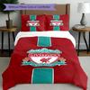 Set copripiumino 3 pezzi (1*Copripiumino + 2*Federe, Senza Nucleo),Set Biancheria da Letto con Stampa Liverpool F.C, Decorazione Camera da Letto, Per Tutte le Stagioni, Regalo di Compleanno