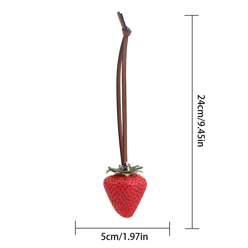 Erdbeere Anhänger Schlüsselanhänger Leder Taschen Dekoration Anhänger High-End Taschenzubehör