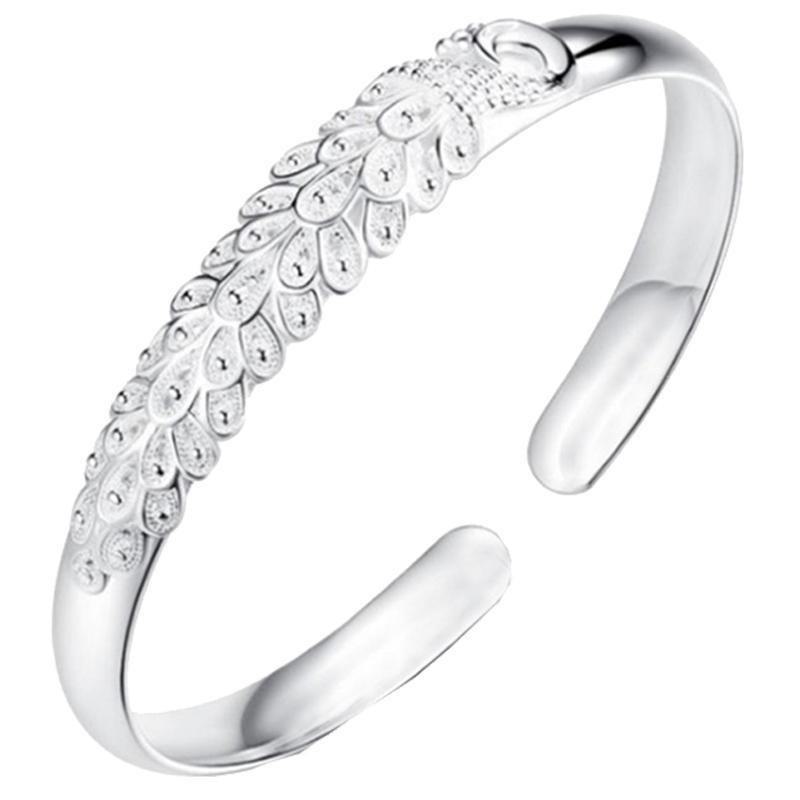 Brățară din argint Păun pentru femei - Design elegant, elegant, solid, cadou perfect pentru iubită sau prietenă