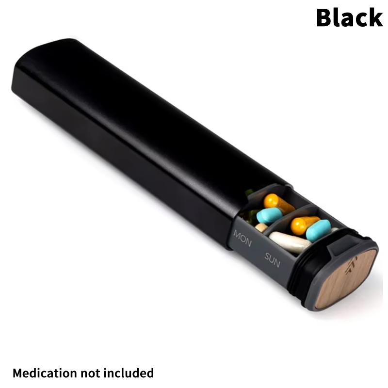 1Pcs 7 Day Weekly Metal Pill Organizer Travel, Cute Portable Pill Case, Large Capacity Pill Holder For Supplements, Vitamins