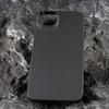 For iPhone 16 Plus Magnetic Case 1500D Coarse Texture Aramid Fiber Phone Cover (Big Lens Hole)
