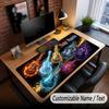 Music Guitar Theme Custom Mouse Pad Personalized With Name Text Customized Desk Mat For Office Home Decor