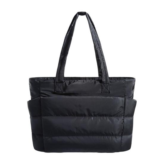 Puffer-Tragetasche Damen Umhängetasche mit Flaschenfächern Reise-Handtasche Gepolsterte Tragetasche für 15,6 Zoll Laptop Arbeit Fitnessstudio Pendeln