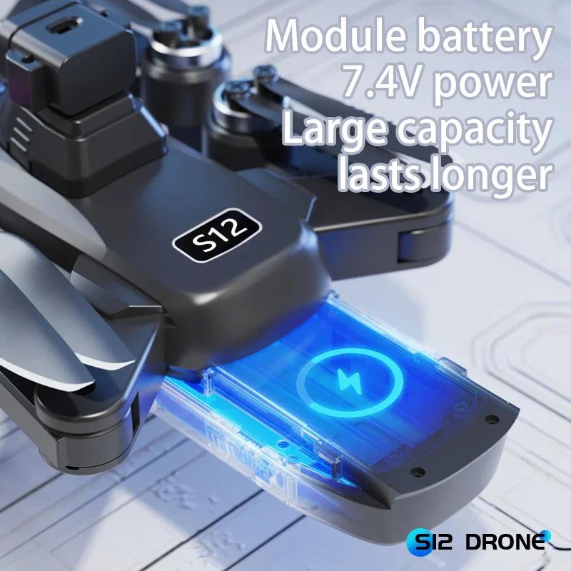 S12 Drone 8K Professional HD Camera Drones 5G WIFI Brushless 360° Infrared Obstacle Avoidance Motor Optical Large Screen Remote Control Quadcopter