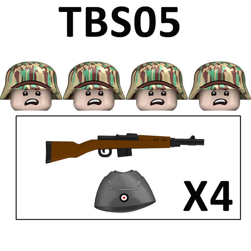 Non-Toxic Military Ww2 German Soldiers Figures Building Blocks Camouflage Army Infantry Officer Hat Helmet Weapons Bricks Toys For Kids