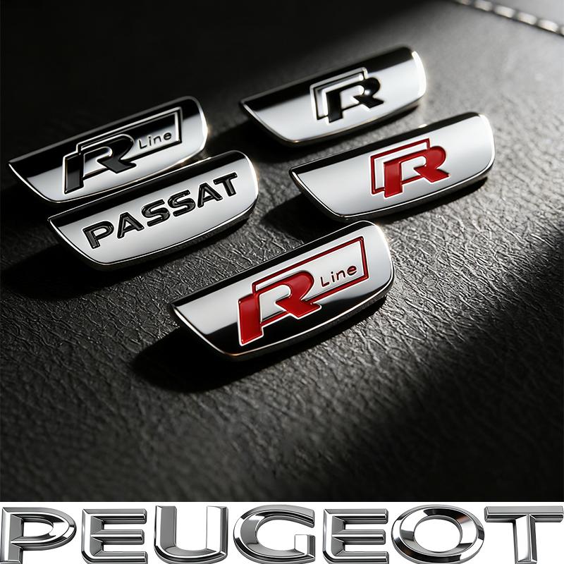 Car Steering Wheel Accessories Metal Stickers For VW GTI R Line Polo Golf Passat Scirocco Tiguan Jetta T-ROC Touareg GTS/Hub Cap mkvg18