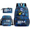 Astro Bot Children's School Bag, Cosmic Robot Elementary School Student Starry Sky Backpack Leisure Bag