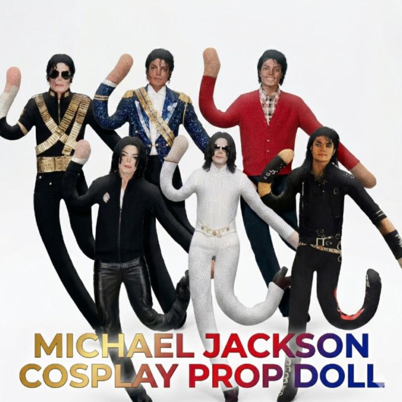Michael Jackson Cosplay Prop Doll Plush Figure Abstract Joint Mobility Dolls Soft Stuffed Room Decoration Props Collection Gift