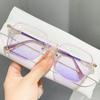 Oversized Blue Light Blocking Eye Protection Glasses Women's Yellow Lens Pink Lens Optical Spectacle Eyeglasses EMA