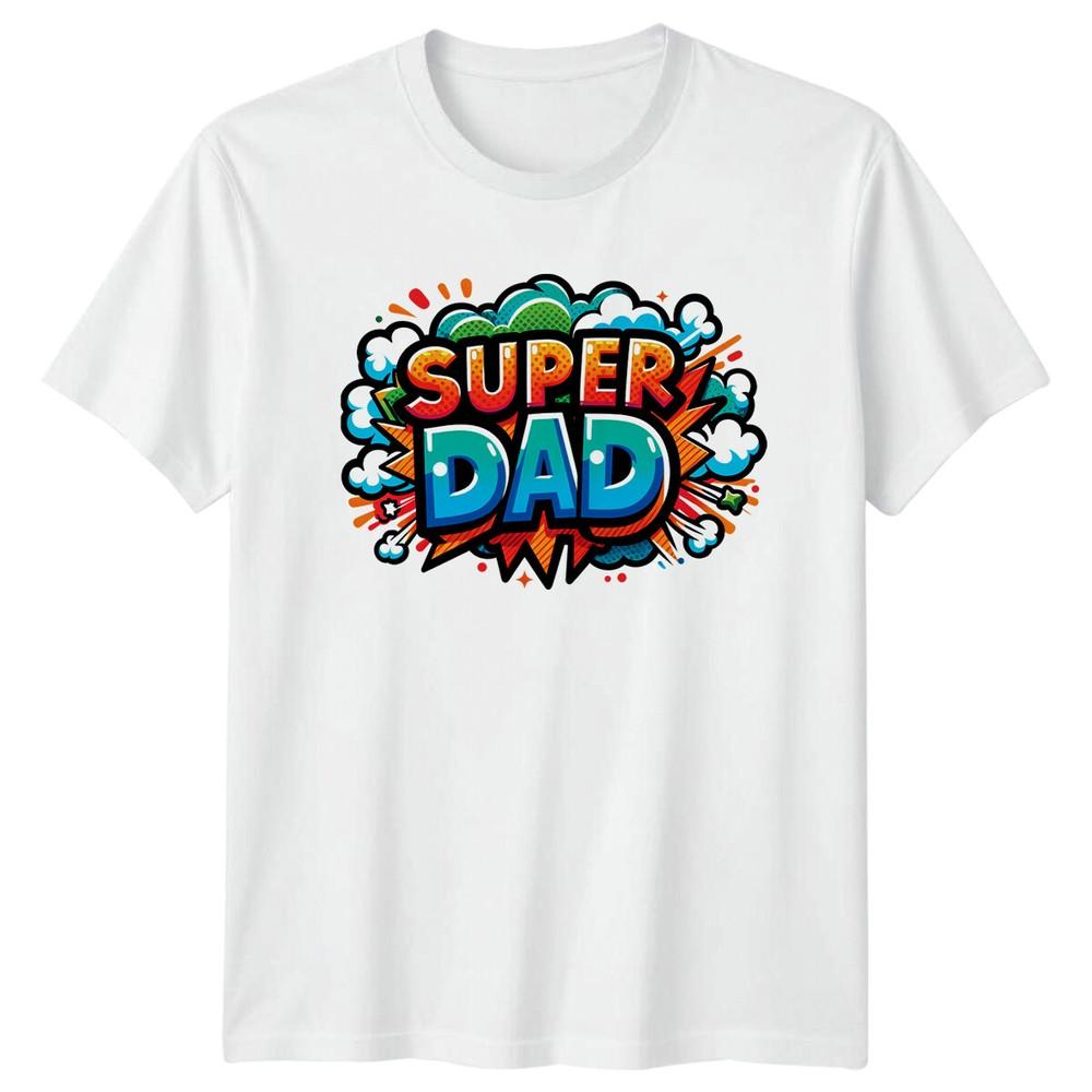 Super Dad Comic Book Style Fathers Day Graphic Novel TShirt S