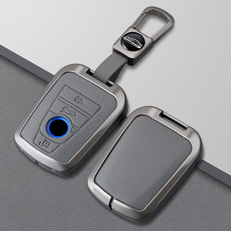 Zinc Alloy Leather Car Smart Key Fob Case Case For Bmw I3 I8 Series Key Fob Car Key Key Cover Car Interior Key Case Accessories