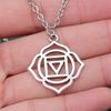 Celtic Symbols Hexagrams Mystical Amulet Pendant Antique Bronze Metal Daughter Collar Necklace Handmade