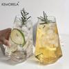 KEMORELA 500ML Vertical Geometric Highball Glass Modern Cocktail Drinking Glass for Water Beer Juice - Practical & Stylish