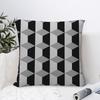 Black And White Geometric Pillow Case Sofa Decorative Home Double-Sided Printing Short Plush Cushion Cover Throw Pillow Cover
