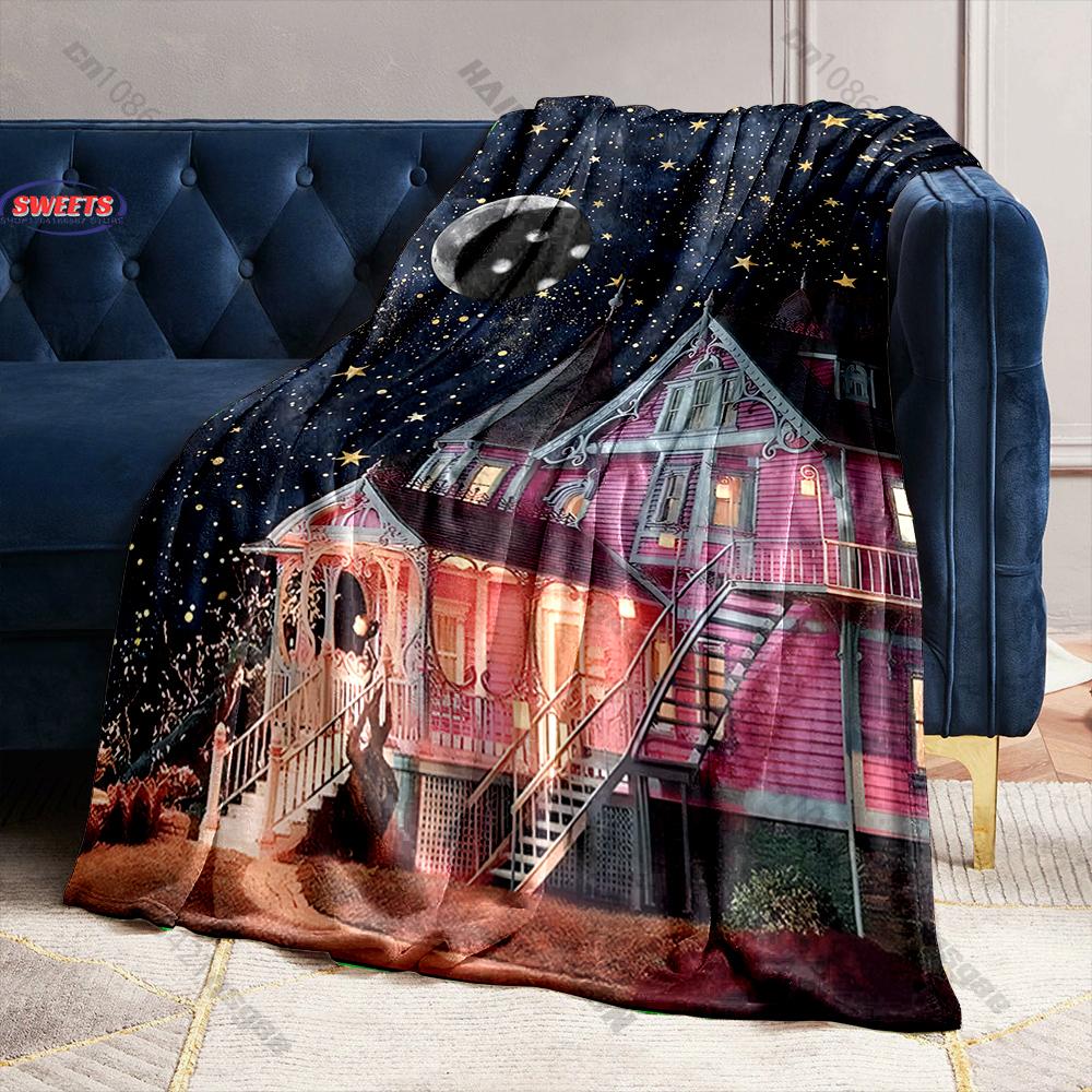 17 Styles Cartoon Soft Flannel Fluffy Throw Camping Blanket with C-C0raline Printed for Children Sofa Thin Blanket Fashion Gift