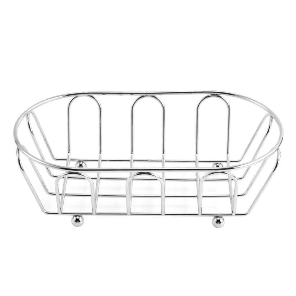 Iron Storage Basket Minimalist Hollow Line Design Desktop Organizer Cosmetics Bread French Fries Fruit Basket Cafe Restaurant