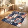 Cats Theme Soft Crystal Velvet Rug Custom Name & Text Print Non Slip Floor Rug for Bedroom Living Room