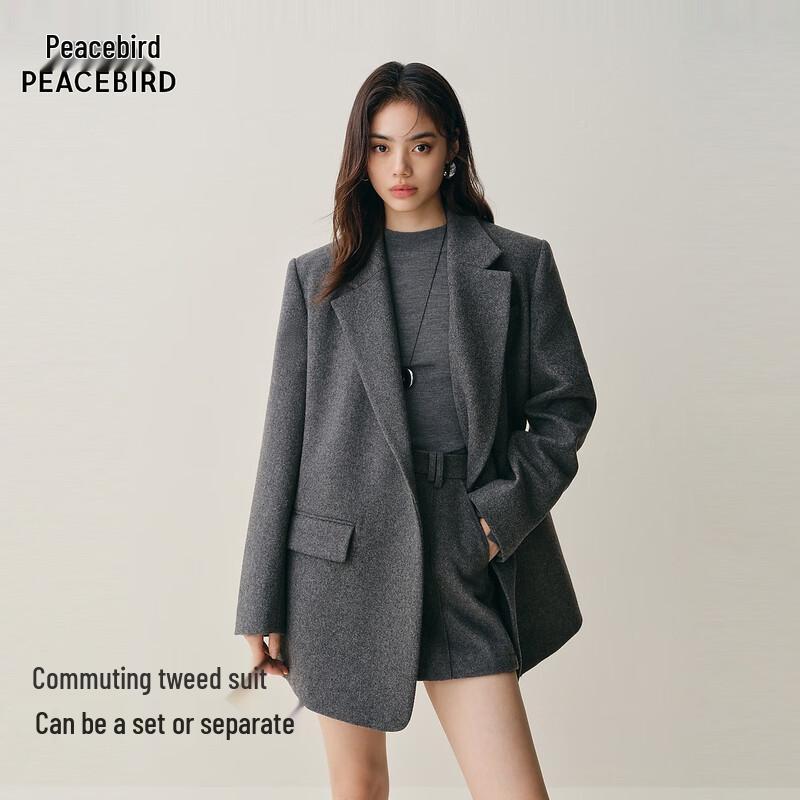 

PEACEBIRD Women s Premium Wool Blend Asymmetrical Collection M