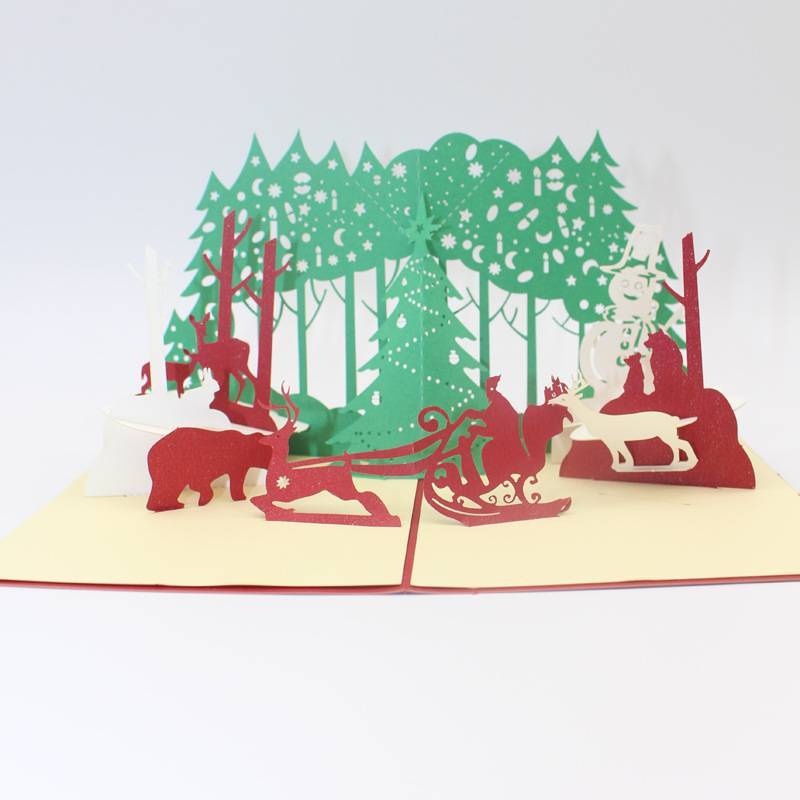 Elegant Laser Cut Paper Card Handmade 3d Gift Card For Celebrations And Holiday Gifts