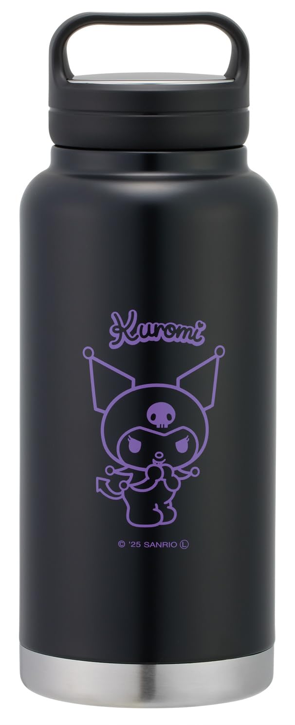 

Кружка-бутылка Skater из нержавеющей стали с термоизоляцией 1000 мл с ручкой-винтом Sanrio Kuromi STSC10-A