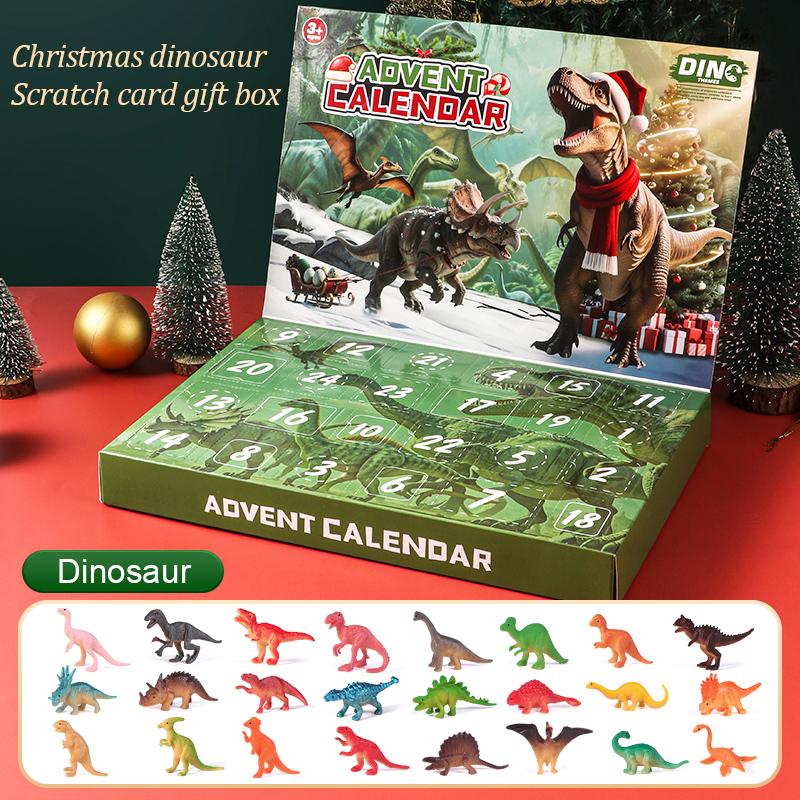 Advent Calendar 2025 Dinosaur Toys 24 Days Countdown Calendar To Christmas Surprise Toys Set with Different Dinosaur Figurine Gi