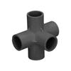 10 Pcs PVC Pipe Fitting 20mm 5 Way Right Angle 3 Dimensional Elbow Pipe Connector for Furniture
