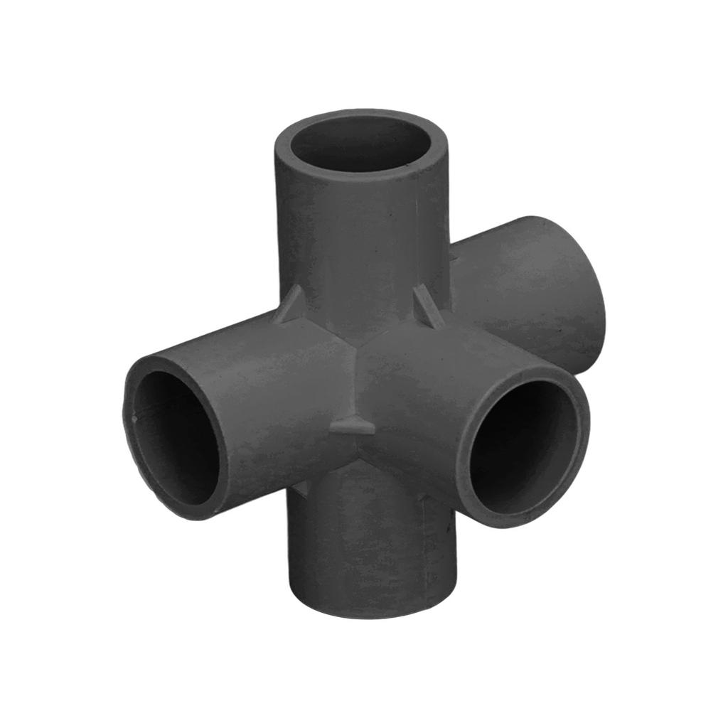 10 Pcs PVC Pipe Fitting 20mm 5 Way Right Angle 3 Dimensional Elbow Pipe Connector for Furniture