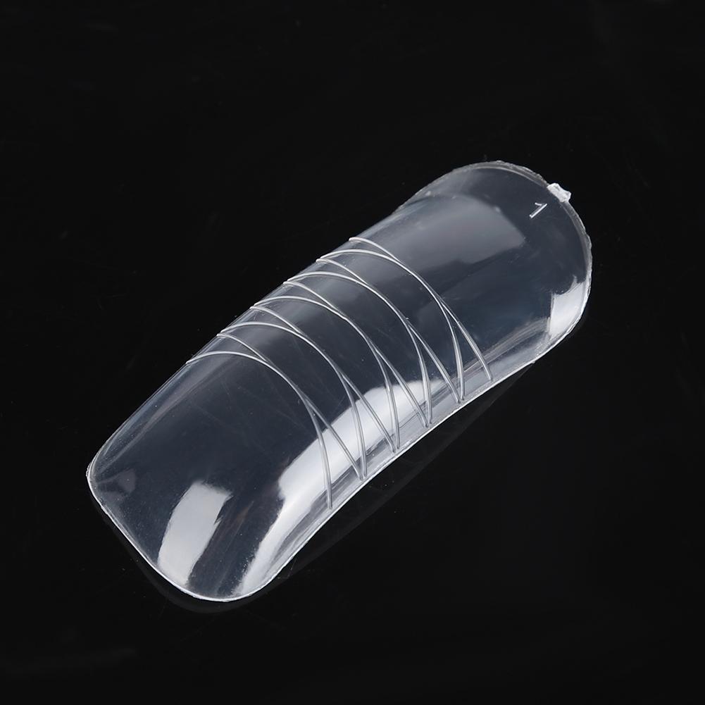 140pcs Dual System Form Extension False Nail Tips Nail Art Tips UV Gel DIY 12 Sizes with Lines