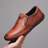 Solid Color New Designer Leather Shoes for Men Spring Autumn Fashion Casual Driving Shoes Male Soft Sole Non-slip Loafers Man