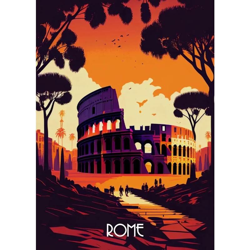 Vintage City Caribbean Egypt Venice Rome Dubai Landscape  Art Poster Canvas Painting Wall Prints Picture Living Room Home Decor