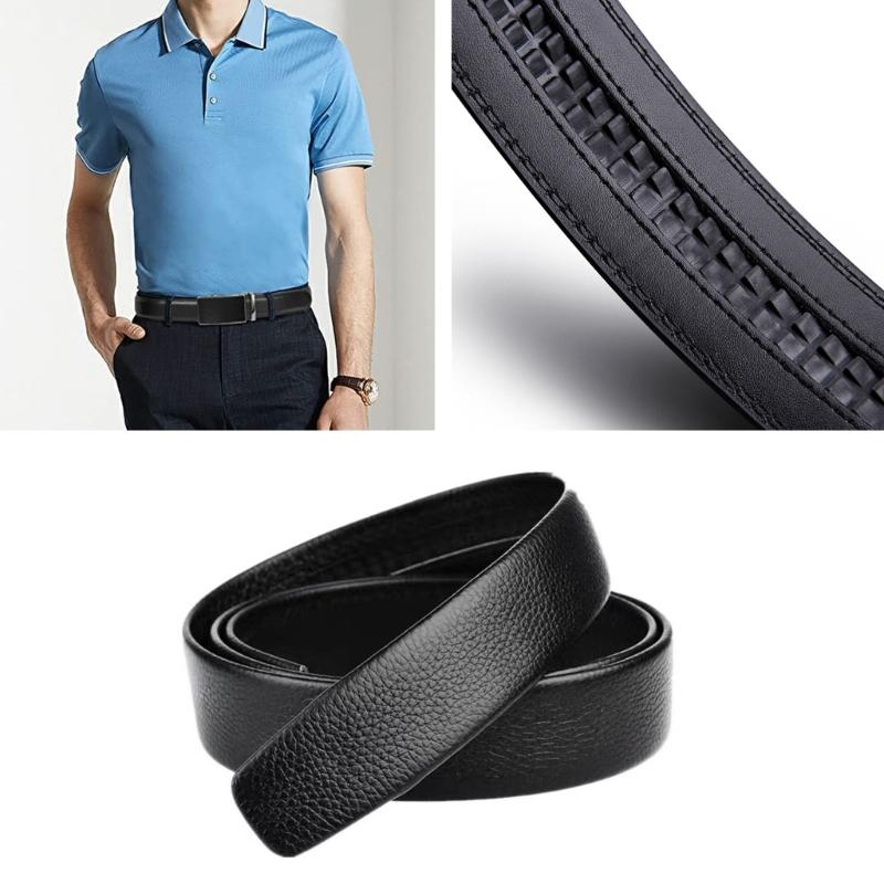 No Buckle Belt Leather Automatic Belt Leather Belt Without Buckle For Men Belt No Buckle Men Waistband Pant Belt