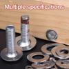 684/180pcs Stainless Steel Washer M2-M12 Metal O Rings Flat Gaskets Screws Bolts Fasteners Assortment Kits Flat Washers Hardware