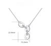 Three-ring Ring Pendant 925 Silver Chain Necklace Female Niche Design Versatile Foreign Trade Personality Sterling Silver Clavicle Chain INS
