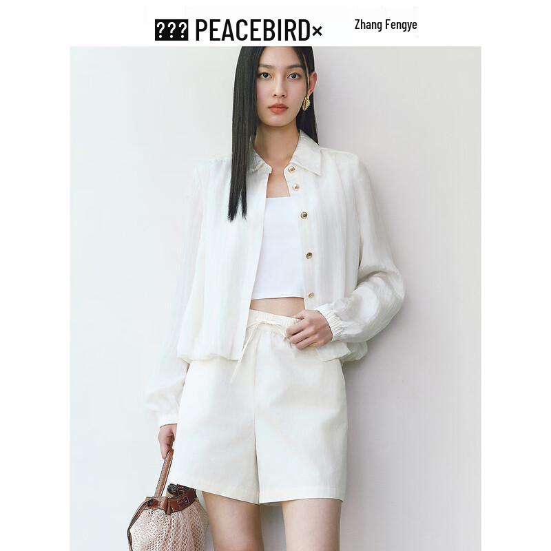 

Peacebird Women s Lightweight Textured Lapel Shirt Jacket S