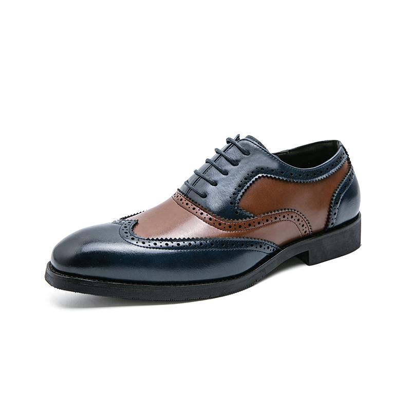 Brogue Men's formal leather shoes Classic Fashion Gentleman Style Outdoor leisure business Party office men's wedding shoes -48