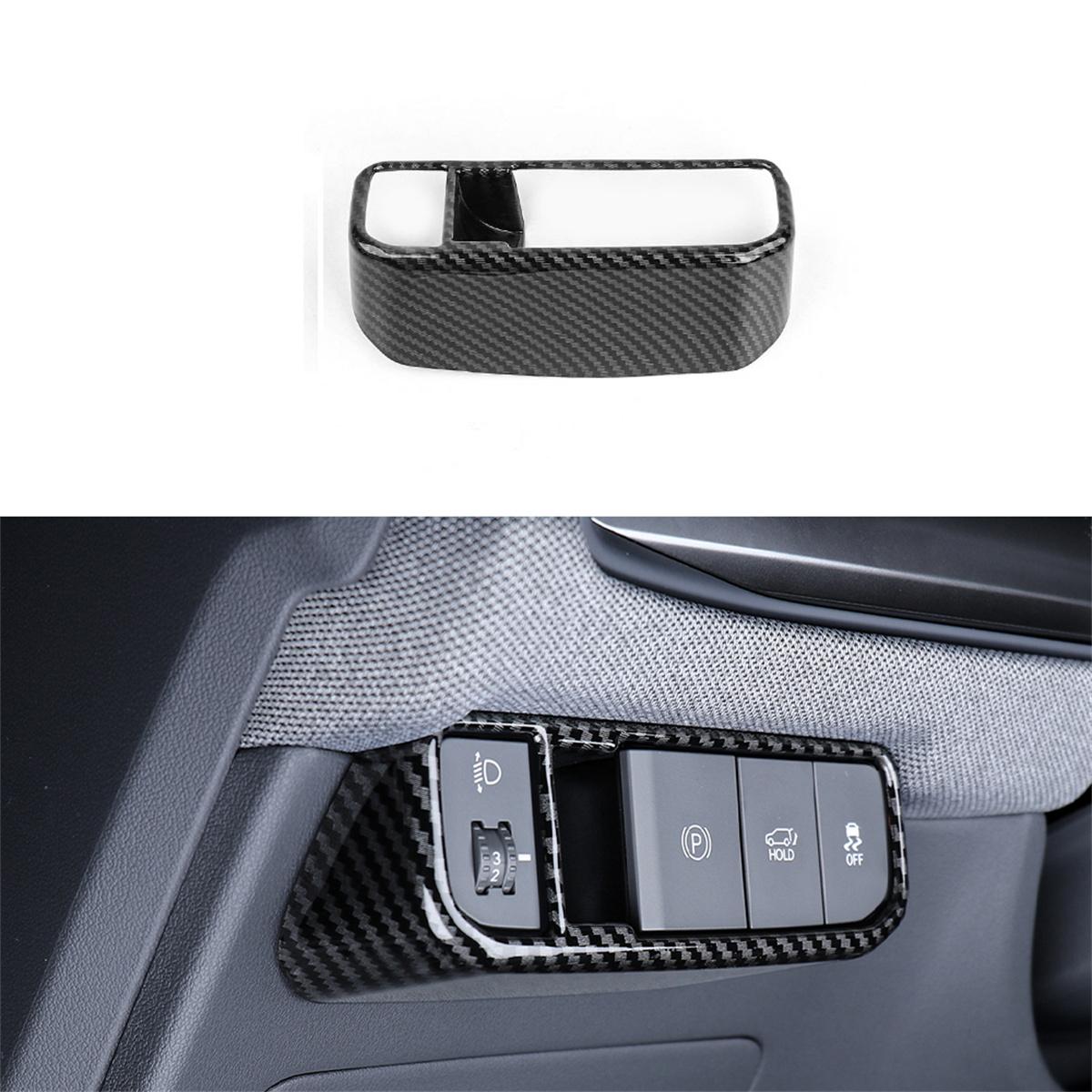 

Auto Carbon Fiber ABS Front Headlight Adjustment Button Cover Trim For Kia EV3 2026 2026 Interior Accessories LHD