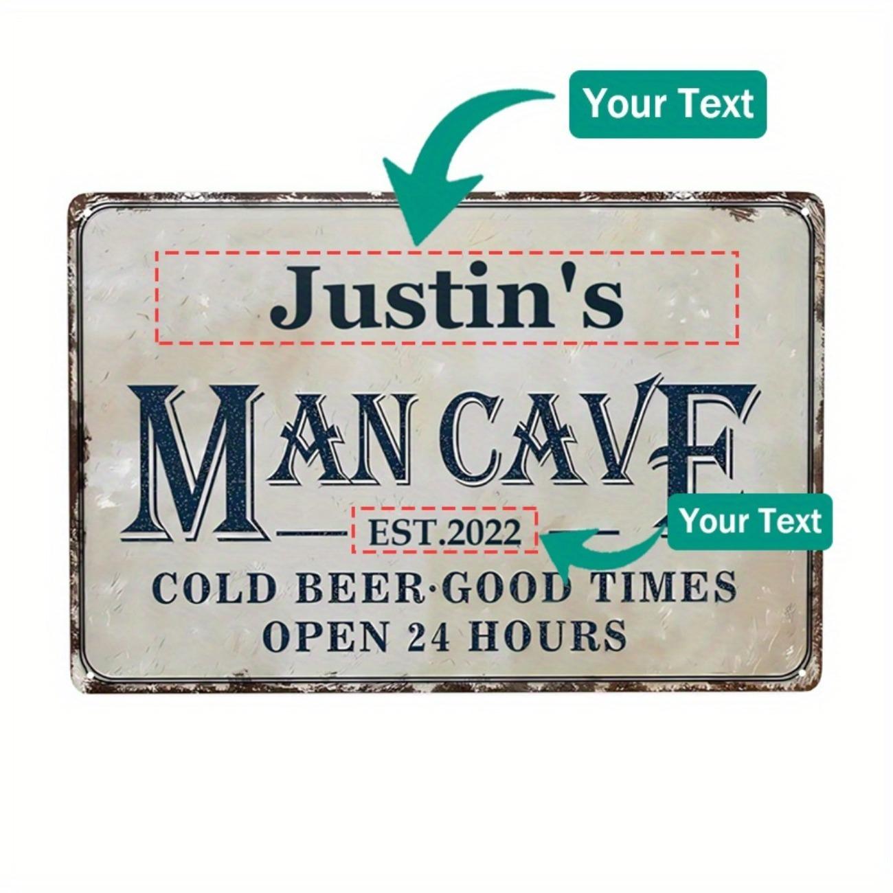

1pc Custom Aluminum Sign Personalized Wall Decor For Home Bar белый