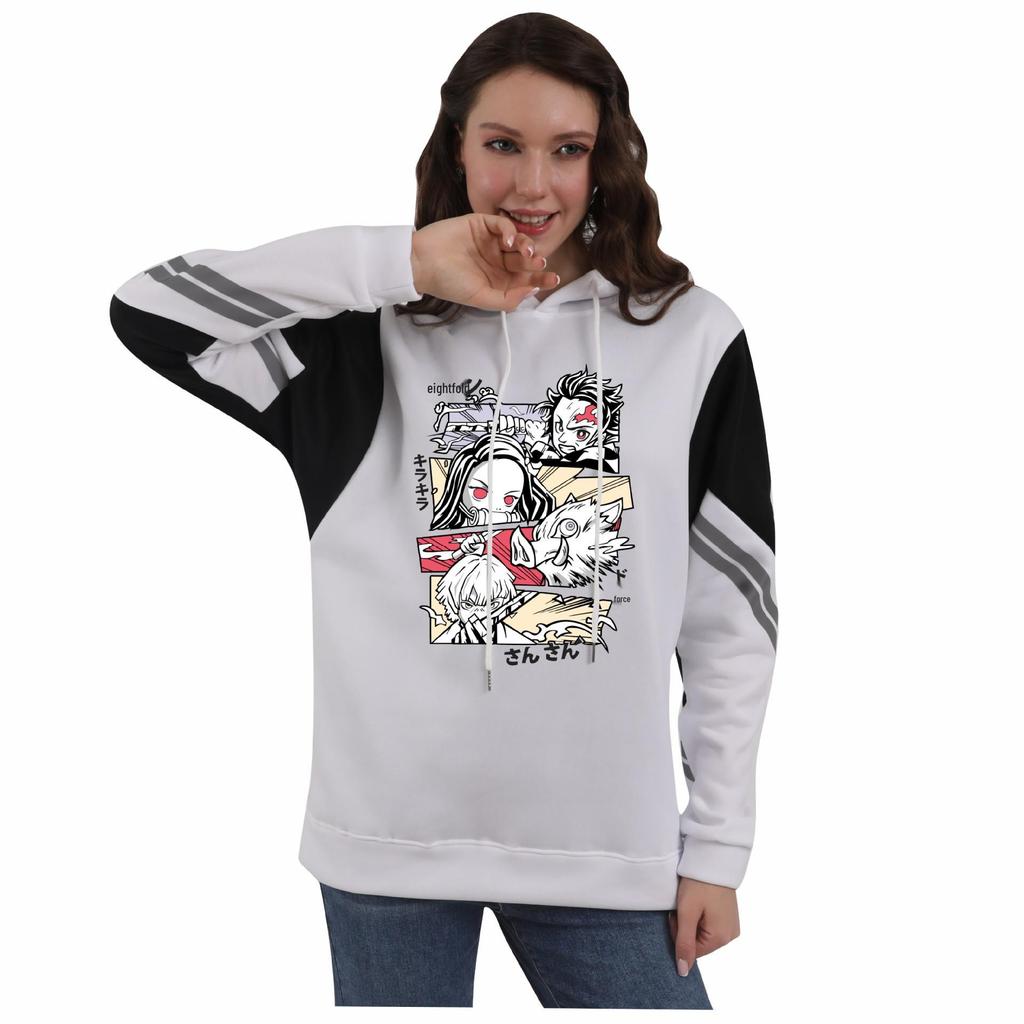 Demon Slayer Anime Mode Lässiges Kapuzensweatshirt für Männer und Frauen