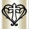 Vintage Heart Cross Metal Wall Art Sign, Home Decor Gift for Farmhouse Cafe Bar