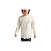 Converse Chuck Sweatshirts Men's White Crew Neck Moderate Unisex 10026095-A03