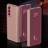 6 Colors Mirror Clear View Stand Flip Case For For Samsung Galaxy Z Fold 2 3 4 5 6 7 Full Cover Folding Plathing Phone Cover