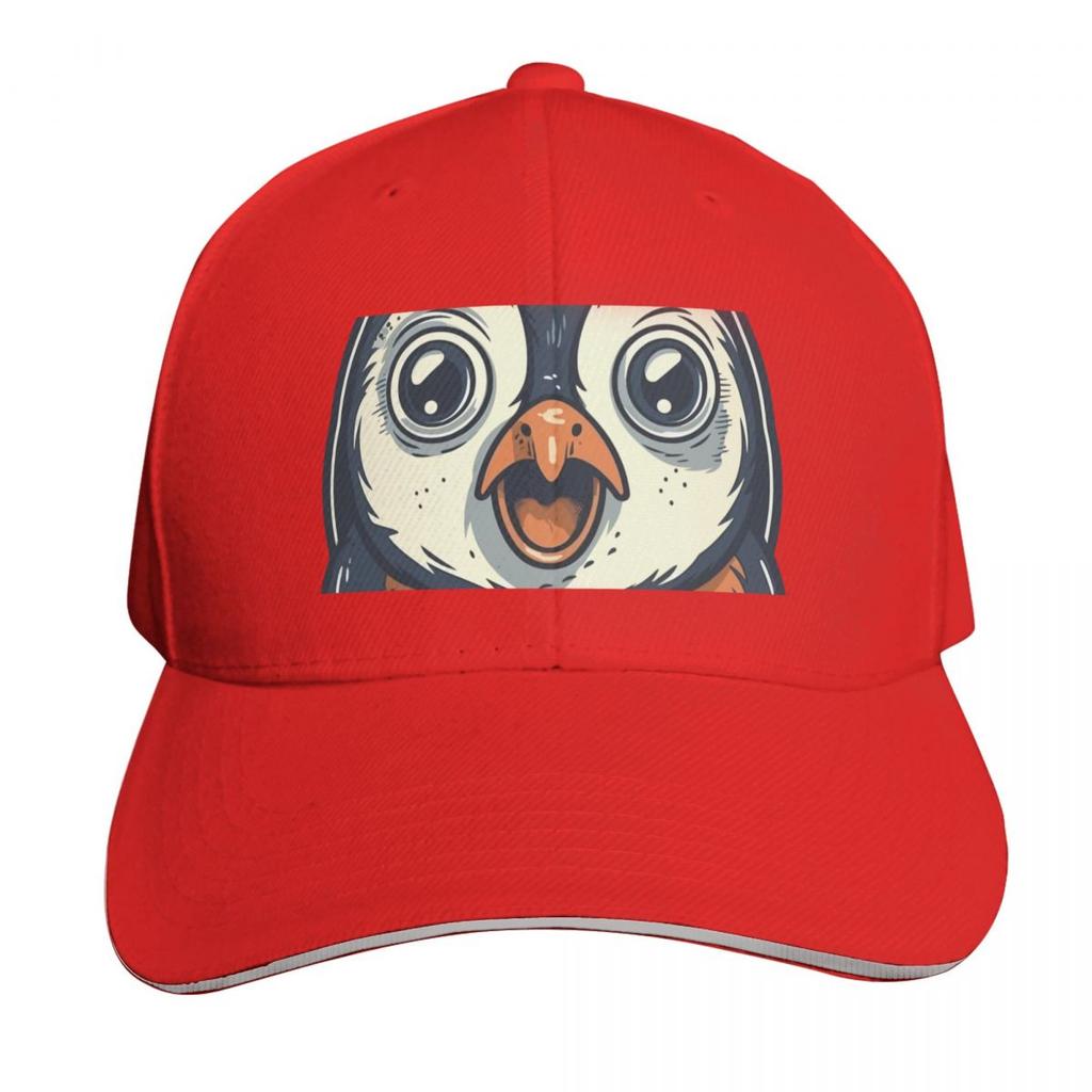 Surprised and Shocked Cute Pinguin Baseball Cap Sports Cap Dropshipping Golf Luxury Hat Womens Beach Outlet Unisexs