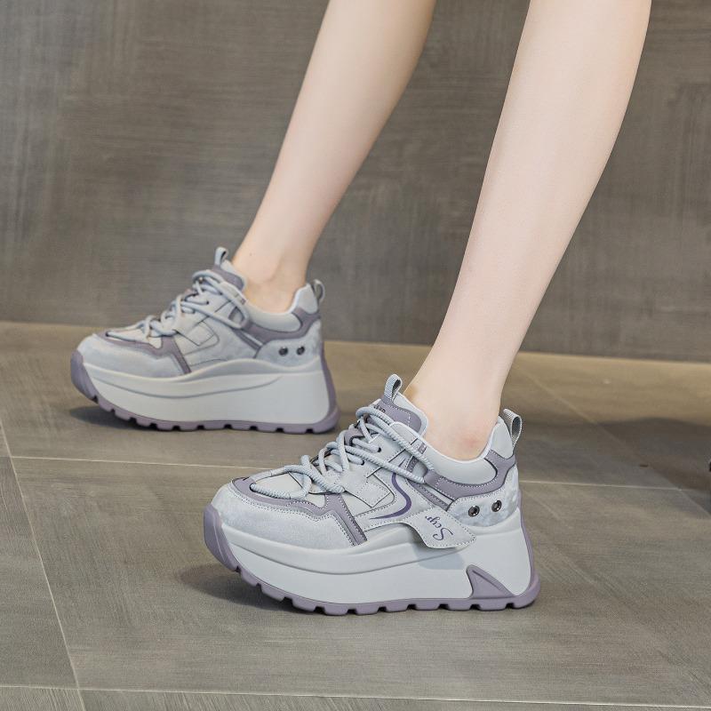 Damen Herbstschuhe lässige Mode vielseitige Schuhe Damenschuhe kleine dicke Sohle Damen