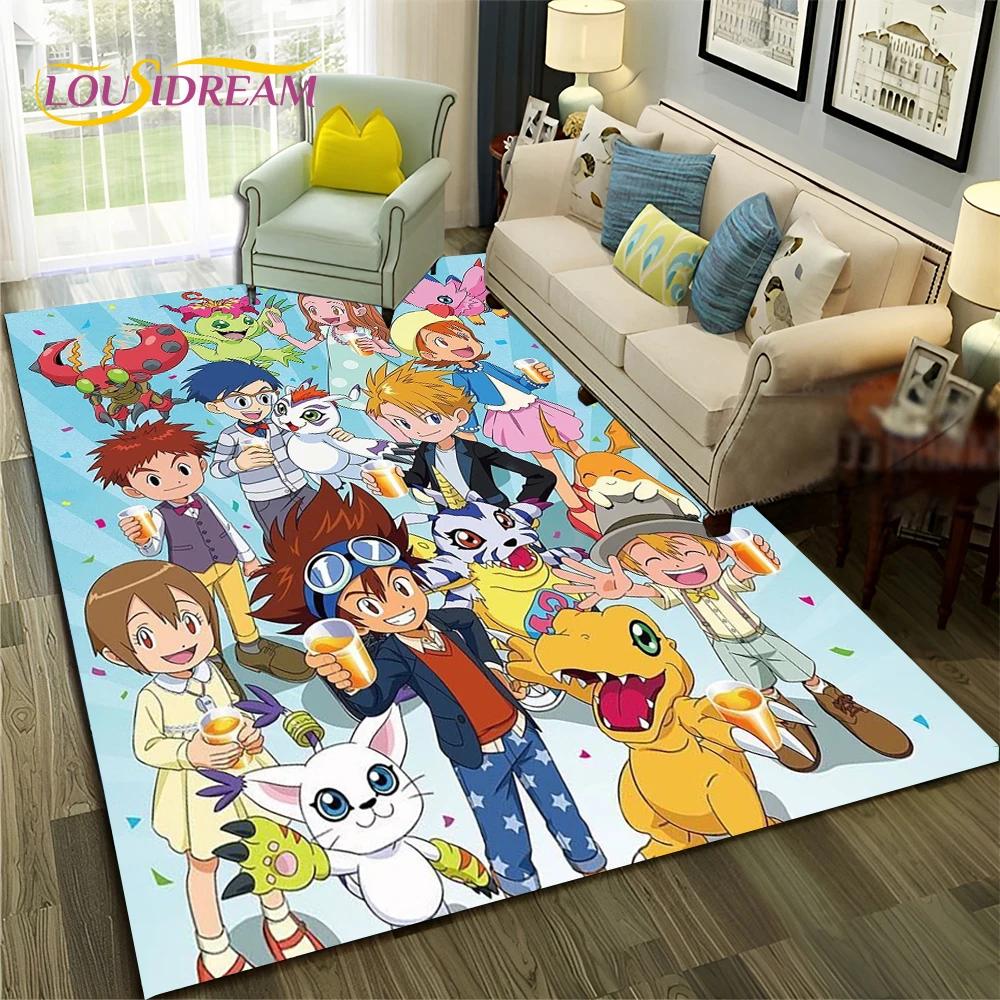 Cartoon Digimon Adventure Monster 3D Carpet Rug for Home Living Room Bedroom Sofa Doormat Decor,kids Area Rug Non-slip Floor Mat