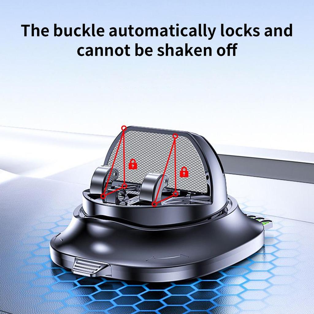 Handyhalterung Auto 360 Grad drehbare Kfz-Halterung Armaturenbrett Handyhalter mit Parknummernschild für Roadtrips GPS