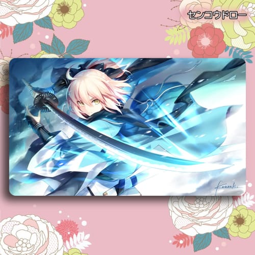 Senkou Draw Card Game Playmat, Fate/Grand Order, Okita Souji, Rubber Playmat, No Card Frame (60cm X 35cm X 0.2cm)
