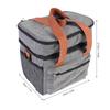 Portable Cooler Bag Large Capacity 3 Layer Insulation Fabric Water Proof Cooler Bag Insulated Lunch Bag Gray